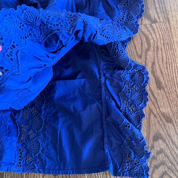 J. CREW ORIGINAL BEACHWEAR beach cover dress Eyelet Ruffled ORGANIC size S - Picture 12 of 15